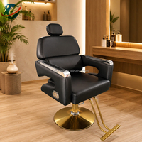 Fauteuil de Barbier Commercial en Cuir PU, Conception Ergonomique, Construction Robuste, Hauteur Réglable, Rotation à 360 Degrés - Vente en Gros pour Salons