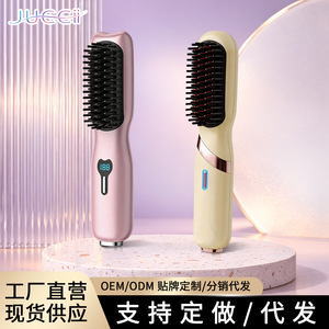 Hair Straightener Comb Wireless Portable Tourmaline Ceramic All Hair Types 3.7V Lithium Battery Mini Cordless Styler - Product Image 4