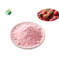 Poudre de jus de fraise lyophilisée 100% pure naturelle biologique soluble dans l'eau, poudre de fruit de fraise, poudre de fraise