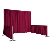 Stand de stand d'exposition Kindawow Pipe And Drape avec cantonnière à rideau support de toile de fond drapé mural pour salon professionnel
