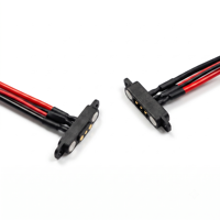 Connecteur magnétique Pogo Pin 3 broches 5A 12V 2,54 mm 3,96 mm N52 plaqué or, couple mâle-femelle, pour données et alimentation, pour applications médicales et connectées