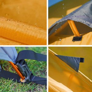 Carpa de Montañismo Ligera Doormate 2x2m, Doble Capa, Impermeable, para 1-2 Personas, Color Naranja - Product Image 3