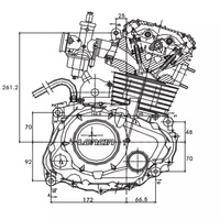 Ensemble moteur de moto Loncin 6 vitesses RE250