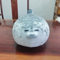 Mignon sceau de mer oreiller jouet Chubby Blob sceau en peluche oreiller en peluche coussin doux joint en peluche animaux jouets