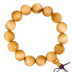 Cypress Wood <b>Bracelet</b> 15mm Round Beads Unisex Casual Wear Jewelry - Product Image 5