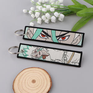 Porte-clés en tissu brodé avec motif de dessin animé Blue Lock et Death Note, décoration artistique tissée - Product Image 4