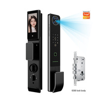 Cerradura Inteligente para Puerta Totalmente Automática con Reconocimiento Facial, Entrada por Código, WiFi, Aplicación Tuya, Intercomunicador, Mirilla Visual con Luz Estructurada 3D