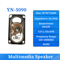 YueNeng 5090 풀레인지 멀티미디어 스피커 8옴 5W 고데시벨 HI-FI 사운드 방수 마그네틱 맞춤형 야외 사운드 시스템