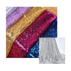 Tela de lentejuelas brillantes hechas a medida de calidad, tela brillante para vestido, ropa, boda con tela de lentejuelas doradas y plateadas de 3mm - Product Image 5