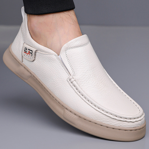 Nouveau pur cuir de vachette Lofer chaussures pour hommes Coluer Bourn logo de marque personnaliser sans lacet en cuir véritable homme Sneaker meilleure vente afrique - Product Image 6