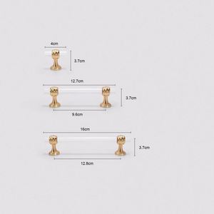 WEKIS Nordic Acrylic Cabinet Pull Handles Silver Transparent Furniture Handles Custom Dresser <b>Knob</b> Drawer Cupboard Pull Handles - Product Image 2