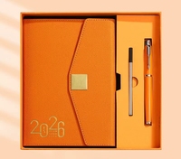 Coffret Cadeau Agenda et Stylo Rouge 2026 pour Personnalisation de Marque d'Entreprise, Boîte avec Logo Personnalisé et Commandes en Gros
