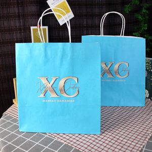 Custom Printed Kraft <b>Paper</b> Bags for Retail Shopping and Gift Packaging <b>Biodegradable</b> Sustainable <b>Paper</b> Bags With Your Logo - Product Image 3