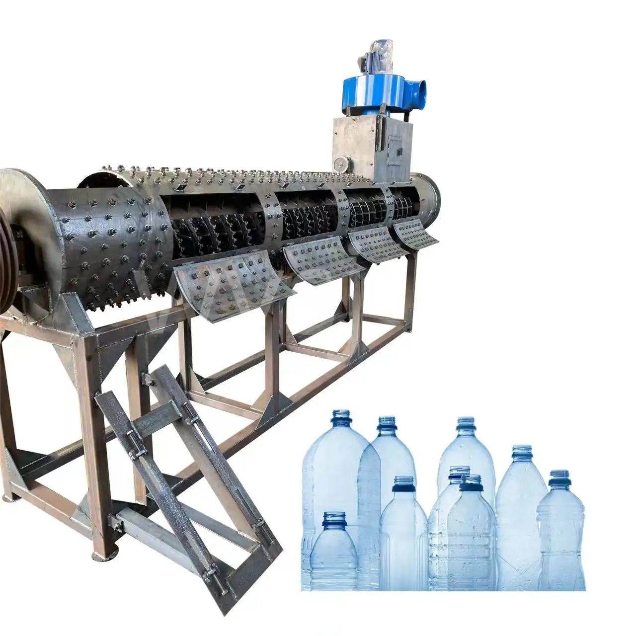 Manufacturer 500-100kg/h pet plastic bottle peeling machine
