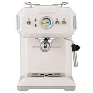 Cafetera Espresso Retro ANWELL de 20 Bares con Espumador de Leche y Manómetro, Tanque de 1.5L, 1350W, Semiautomática, OEM para Uso Doméstico - Product Image 1
