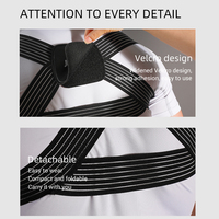 Ceinture Correctrice de Posture 2302 en Nylon, Tissu Respirant Très Élastique, Légère, Réglable, Protection Invisible, Port Confortable