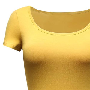 T-shirt court personnalisé à carreaux en coton écologique respirant et à séchage rapide pour femme – Meilleure vente, faible MOQ - Product Image 6