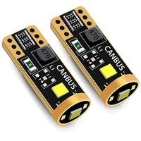 Bombilla LED T10 3smd 3030 Canbus, Panel de instrumentos sin Error, luces de tablero blanco 12V