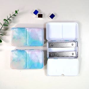 Palette vide de boîte de boîtes de peintures d'<span class=keywords><strong>aquarelle</strong></span> en métal pour organiser et stocker des fournitures d'art - Product Image 5