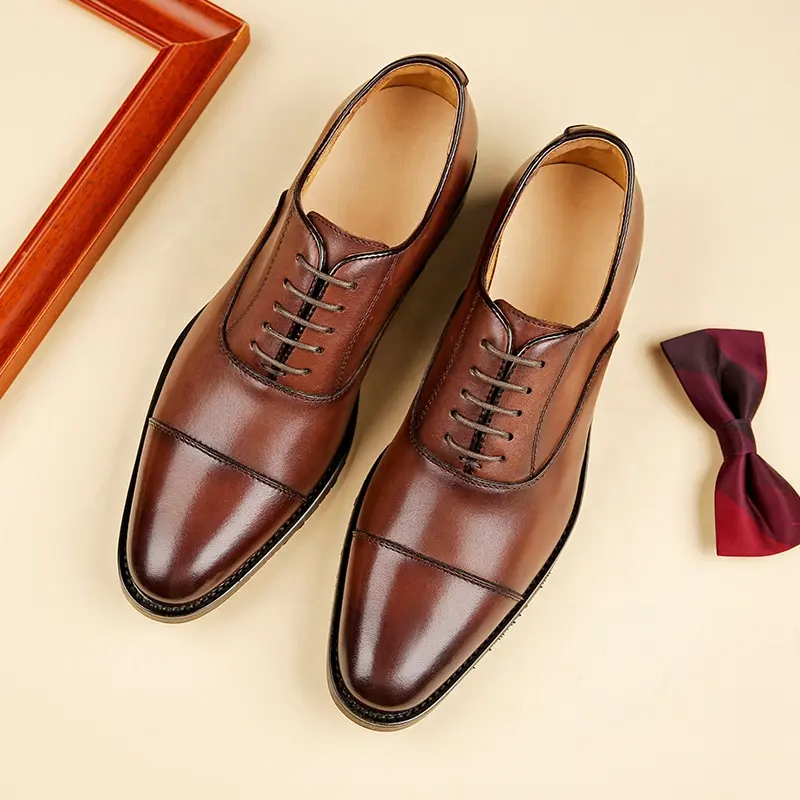 big size genuine leather dress shoes for men trendy mens office shoes breathable casual men dress shoes