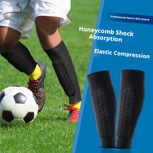 Honeycomb Compression Leg Sleeves Soccer Non-Slip Silicone 90% Polyester EVA Cushion Sport Sock Sleeves Wholesale OEM <strong>Custom</strong> - Product Image 1