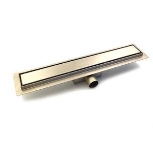 Chất lượng cao và giá thấp 50cm x 7cm SUS304 thép không gỉ chải gạch chèn tuyến tính phòng tắm khách sạn thoát nước sàn - Product Image 1