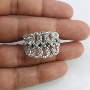 Bague en diamant Jewelspaark 1,19 carats, taille ronde, blanc bleu, argent 925, taille 8, pour femme, fiançailles - Product Image 2