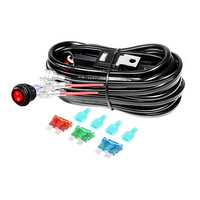 Nouveau kit de câblage pour barre lumineuse LED 12V en PVC durable avec interrupteur marche/arrêt pour camions tout-terrain 4x4, VTT, UTV, motos et éclairages de travail