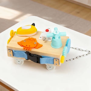 Juguete Sensorial Creativo para Niños al por Mayor, Juguete Montessori <span class=keywords><strong>de</strong></span> Madera para Desbloquear y Ejercitar Habilidades Prácticas, Coche <span class=keywords><strong>de</strong></span> Actividades - Product Image 2
