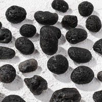 2-5cm météorite tchèque brute pierre brute noire en vrac roche brute spécimen minéral cristal pierres irrégulières pour la décoration de jardin à la maison