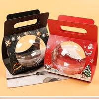 Boîte en PET en forme de boule pour chocolats, truffes, macarons, mousse au chocolat, emballage, vente chaude