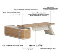 Poste de travail moderne, mobilier de bureau de direction de luxe, bureaux en L pour bureau, design de table de patron moderne, ensemble de bureau