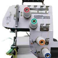 Machine à coudre surjeteuse électrique 120W à alimentation automatique pour tissus, usage domestique, point de recouvrement, double métal