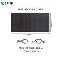 Módulos de Pantalla LED Programables a Prueba de Agua IP65, Pantalla LED P4 a Todo Color para Publicidad Exterior Inalámbrica, 4200cd/m