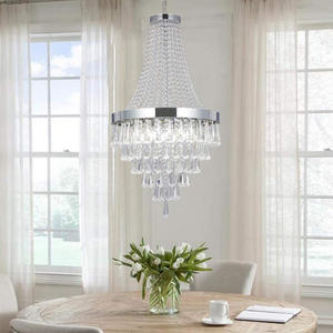 Lámpara de Araña de Cristal Blanco Cálido para Uso Doméstico, Ligera, Origen Zhongshan, para Mezzanine, Sala de Estar, Villa, Vestíbulo de Hotel, Escalera - Product Image 5