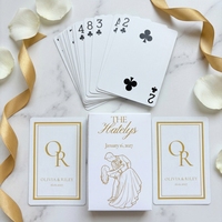 Cartes à jouer de mariage personnalisées de luxe, imprimées sur mesure, noms et date personnalisés, écologiques, marque Yvvei, jeu de poker, emballage personnalisé en papier