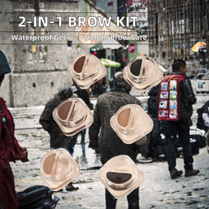 Kit de Lápiz de Cejas Vegano 2 en 1 al por Mayor OEM con Etiqueta Privada, Resistente al Agua, con Crema y Gel para Estilizar, Esculpir y Fijar - Product Image 2