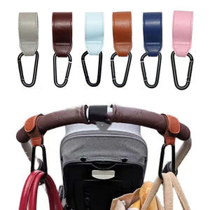 PU cuir bébé Buggy Clip poussette crochet chariot organisateur accessoires landau crochet pour suspendre les sacs à couches - Product Image 1