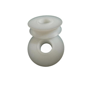 Roues en nylon ZY-355, pièces de poulie en plastique blanc pour accessoires de rouleaux de pression industriels, taille personnalisable 1*1 - Product Image 1