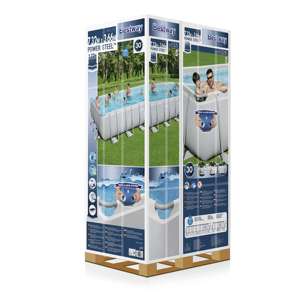 Piscinas Familiares Rectangulares con Marco de Acero <span class=keywords><strong>Power</strong></span> <span class=keywords><strong>Steel</strong></span> de <span class=keywords><strong>Bestway</strong></span> 56474 - Product Image 6