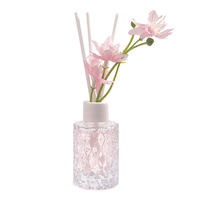 Diffuseur de parfum en verre cristal de luxe avec fleurs préservées pour la décoration intérieure, cadeau de mariage, hôtel, spa, OEM, ODM