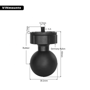 Support mural rotatif à 360° pour caméra d'action avec adaptateur de filetage 1/4'' pour appareil photo reflex numérique, lumière LED, flash, caméra - Product Image 5