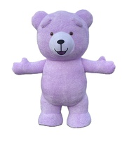 QUTENG Costume de Mascotte Ours Brun Géant 2,6 m Gonflable en EVA Peluche pour Adulte pour Halloween et Promotion
