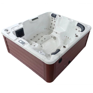 5 personas al aire libre <span class=keywords><strong>Pub</strong></span> Hotel hostal Spa Baño de hielo en el suelo sobre el suelo bañera de hidromasaje de masaje grande con escaleras - Product Image 1