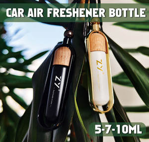 Bouteilles de parfum pour voiture 5ml/7ml/10ml, flacon plat en verre suspendu, <span class=keywords><strong>d</strong></span>ésodorisant rechargeable, conteneur de parfum - Product Image 4