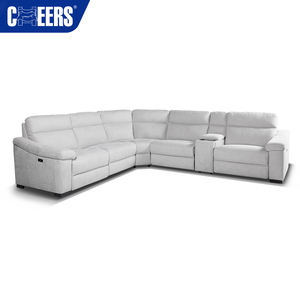 MANWAH CHEERS-Sofá esquinero Seccional de tela eléctrica con carga inalámbrica y almacenamiento para sala de estar - Product Image 4