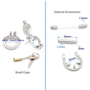 Open Top Roestvrijstalen Mannelijke Kuisheidsslot Met Katheter Homo Mannelijke Kuisheidapparaat Hanenkooi Seksproduct - Product Image 6