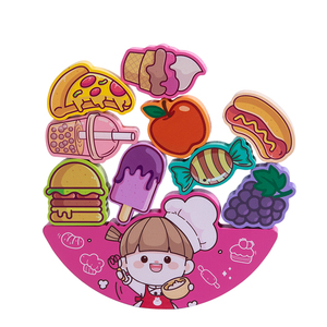 Wooden Food Balance Stacking Building Blocks Game Montessori Fine Motor Skills Educational Toy for Toddlers Early Learning - Product Image 1