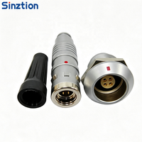 Conector Circular Metálico Serie K IP68, Tipo Push-Pull FGG EGG, Intercambiable 1:1, 2, 10, 16, 26 Pines, Conector de Señal de Alta Densidad para Sensor