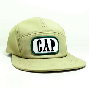 Gorra Snapback de 5 Paneles Unisex Ajustable Estilo Urbano Lona Primavera Verano Casual Verde con Logo en el Panel Frontal - Product Image 2